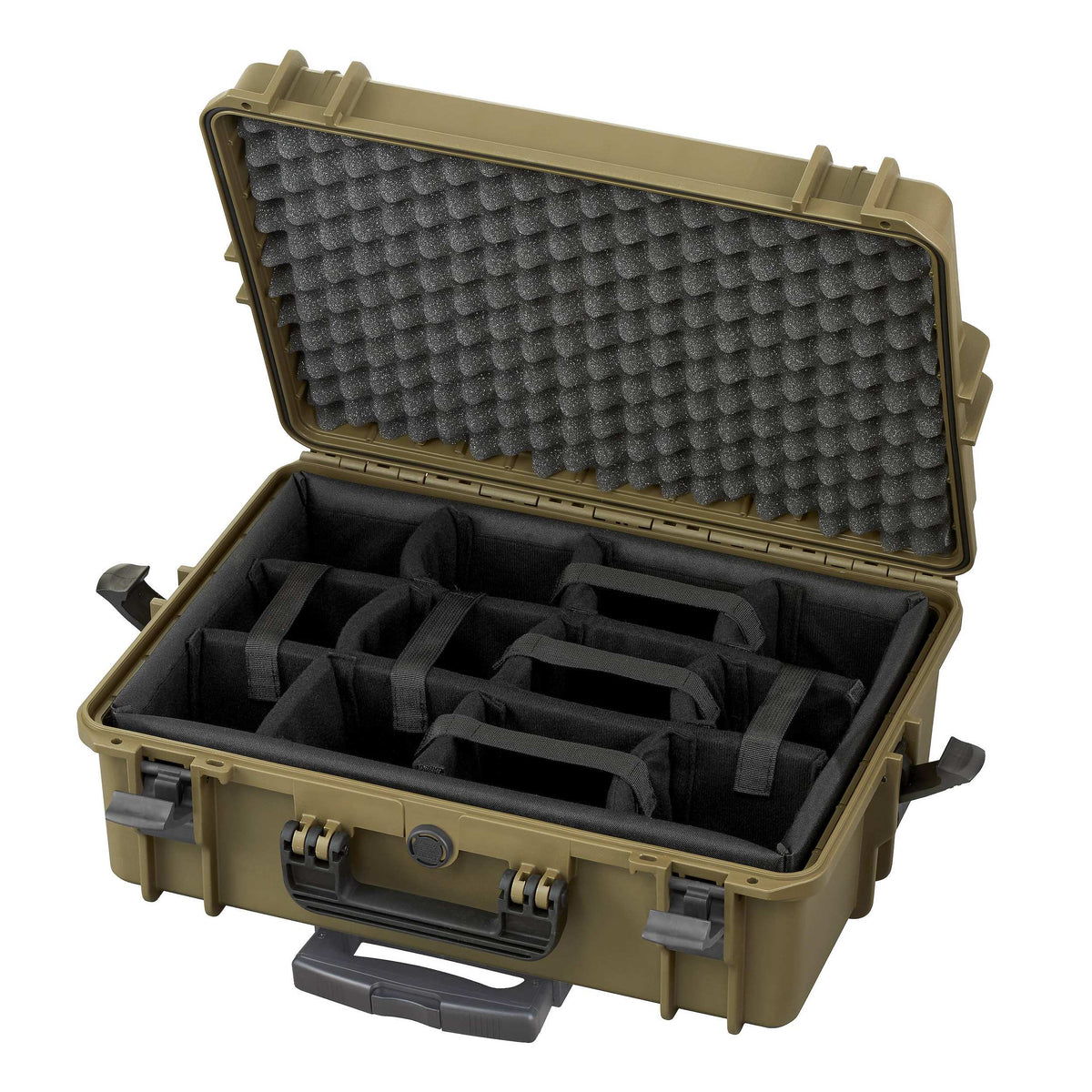 Panaro MAX505CAMTR Waterproof Case with Padded Dividers and Trolley Sahara