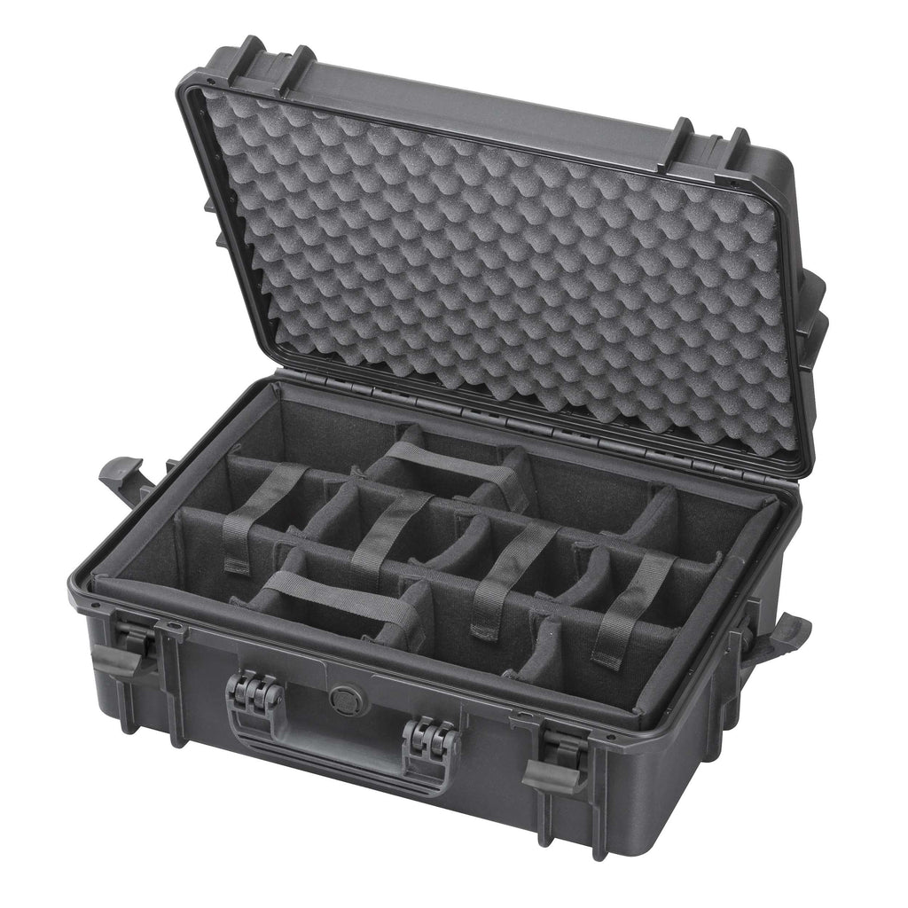 Panaro MAX505CAM Waterproof Case with Padded Dividers Black