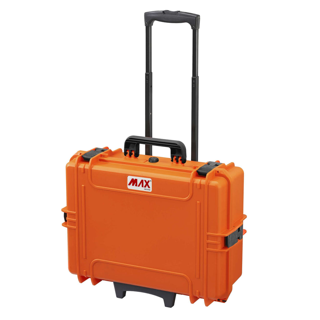 Panaro MAX505STR Waterproof Case with Cubed Foam and Trolley Orange