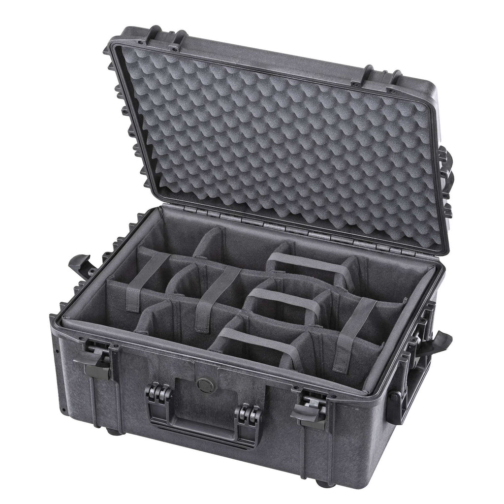 Panaro MAX540H245CAM Waterproof Case with Padded Dividers Black