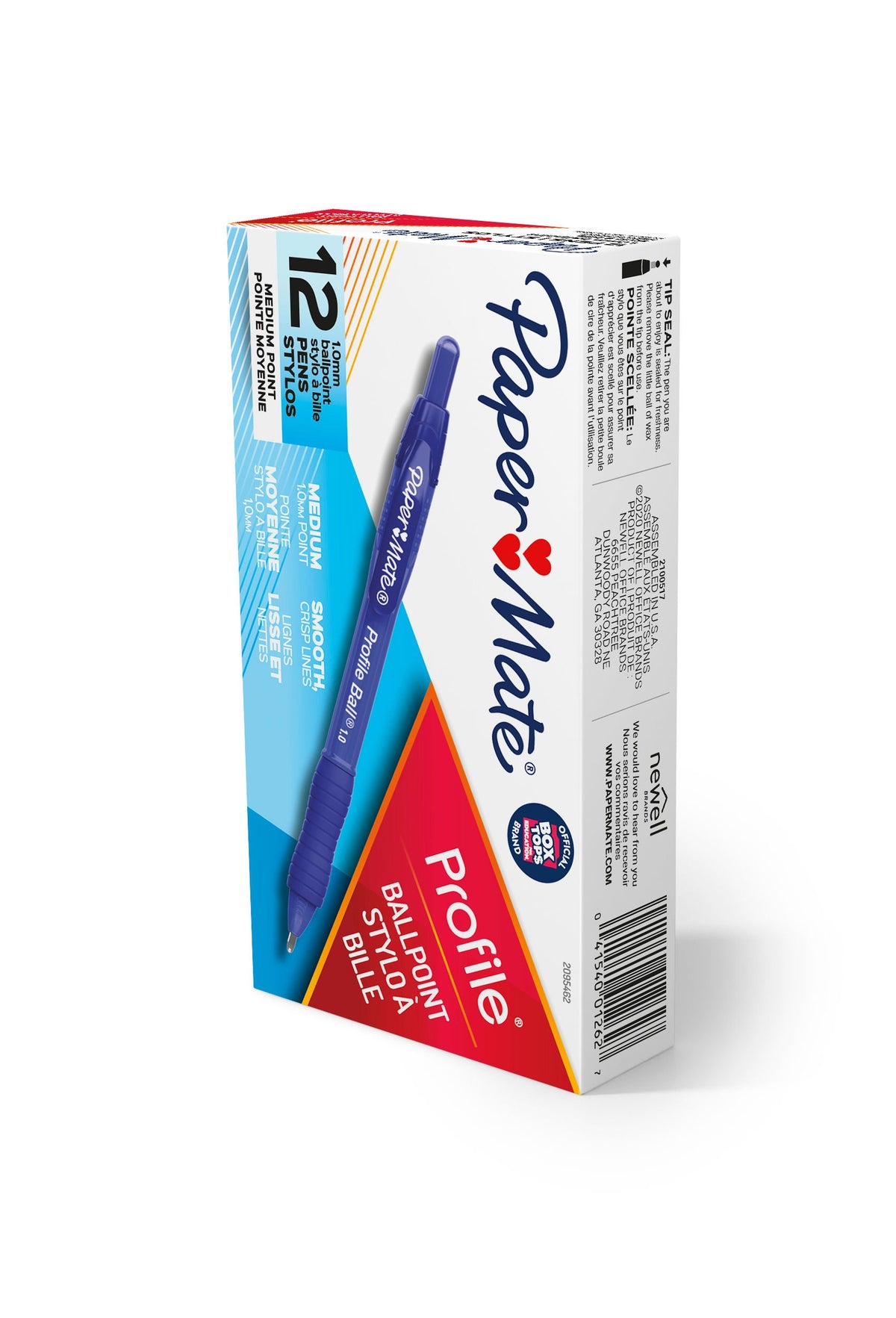 Papermate Profile Retractable Ballpoint Pen Medium 1.0mm Blue Box of 12