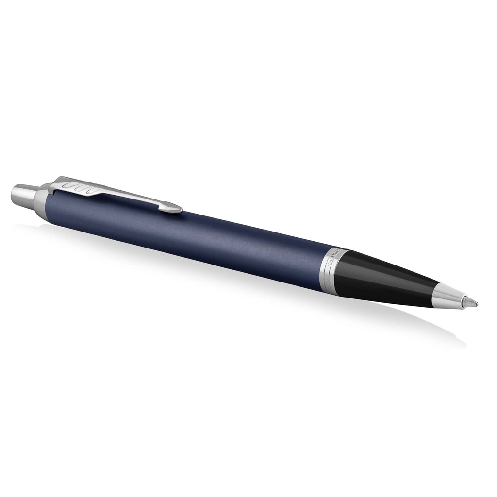 Parker IM Ballpoint Pen Matte Blue Lacquer and Chrome Trim Medium Tip