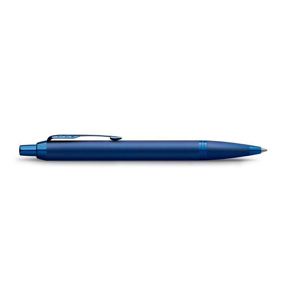 Parker IM Monochrome Ballpoint Pen Blue Stainless Steel Medium Tip