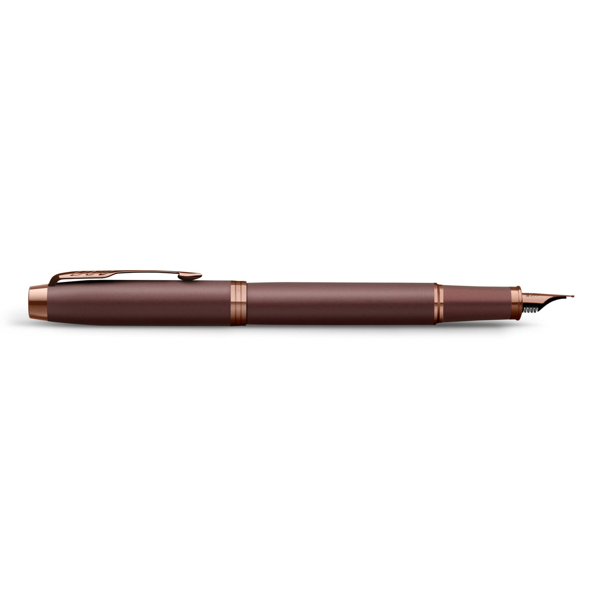 Parker IM Monochrome Fountain Pen Burgundy Stainless Steel Medium Nib