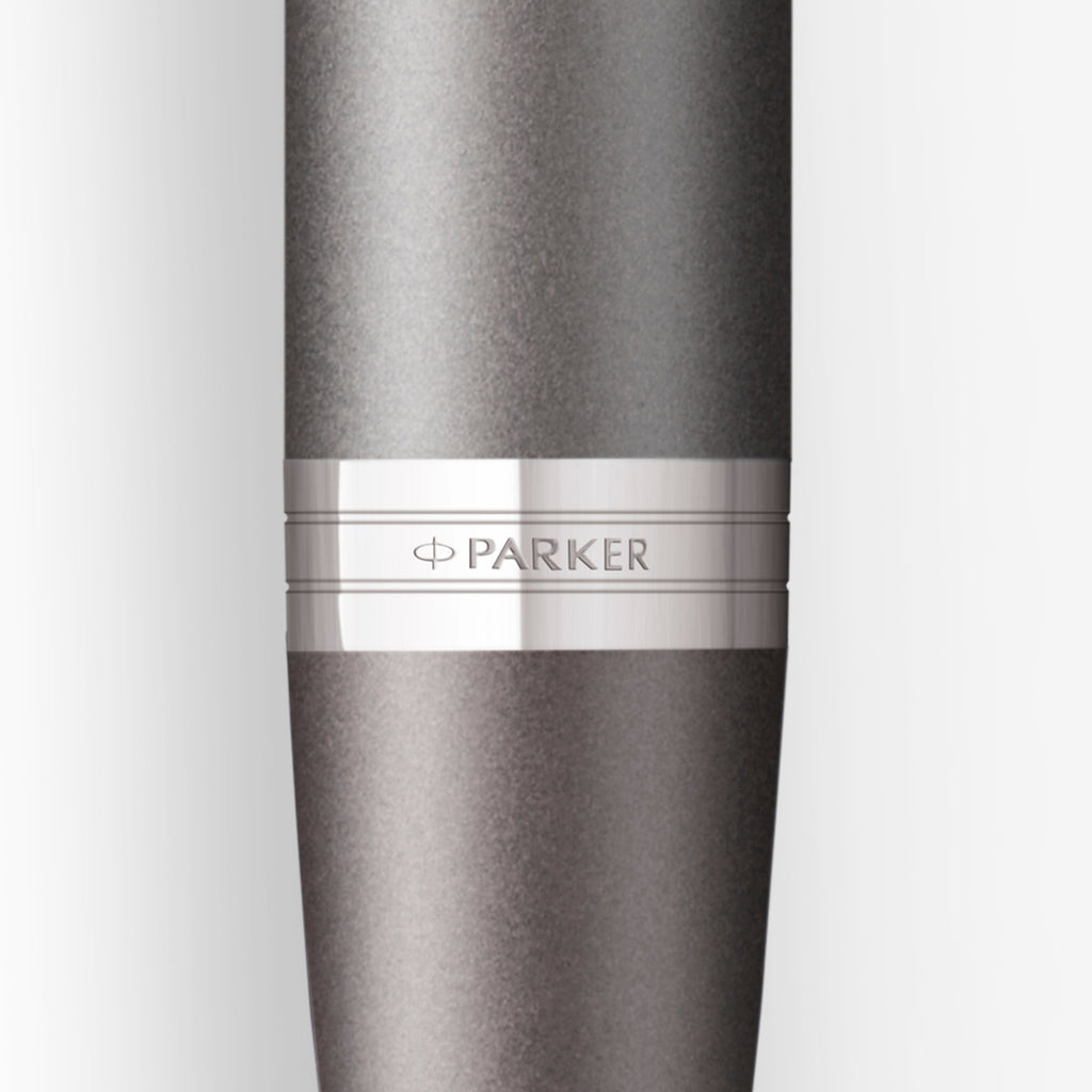 Parker IM Writing Rituals Ballpoint Pen Grey Lacquer and Chrome Trim Medium Tip
