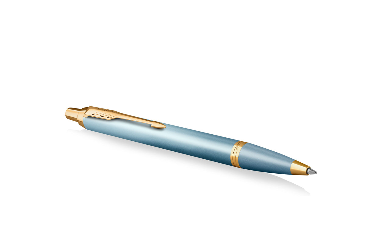 Parker IM Writing Rituals Ballpoint Pen Turquoise Green Lacquer and Gold Trim Medium Tip