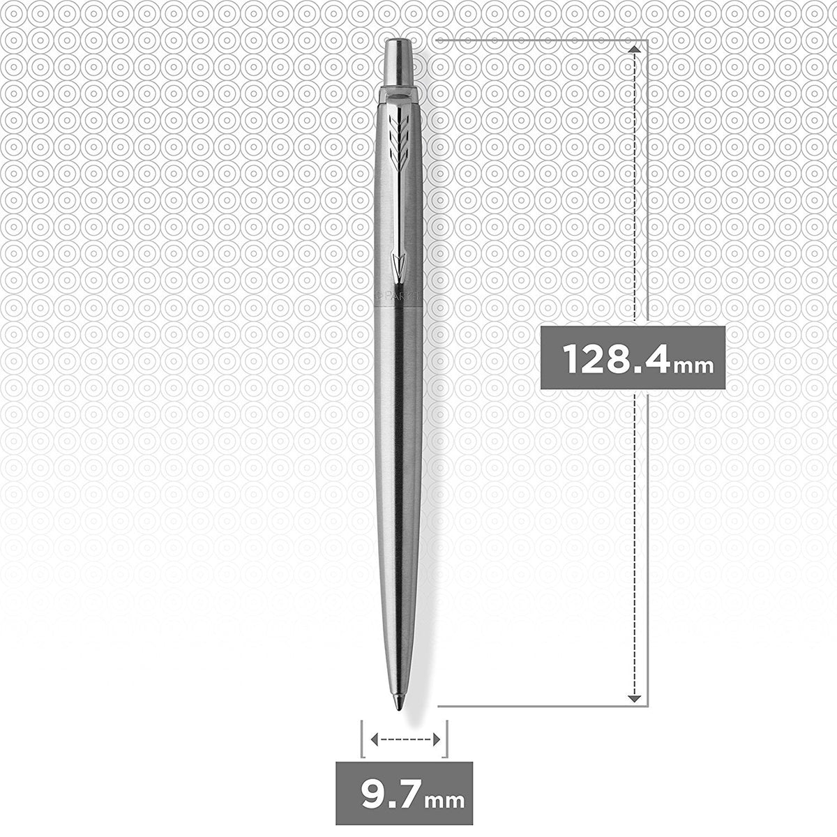 Parker Jotter Ballpoint Pen Stainless Steel Chrome Trim Medium Tip