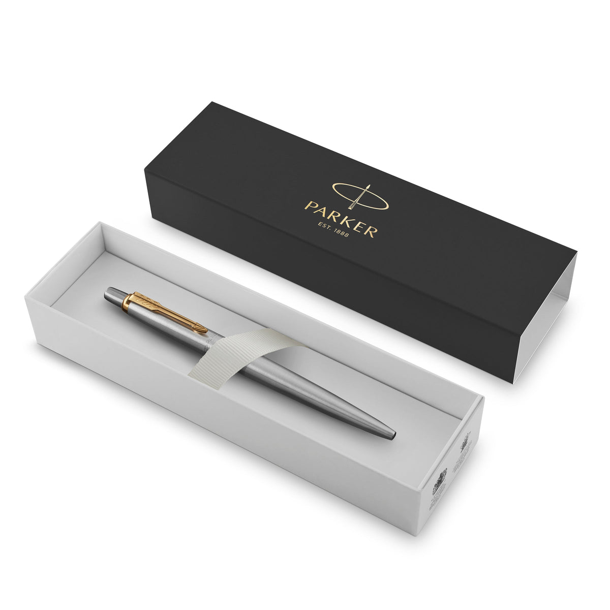 Parker Jotter Ballpoint Pen Stainless Steel and Gold Trim Medium Tip