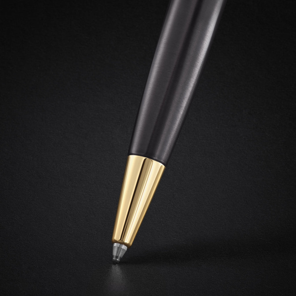 Parker Sonnet Ballpoint Pen Grey Lacquer and Gold Trim Medium Tip