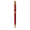 Parker Sonnet Ballpoint Pen Red Lacquer and Gold Trim Medium Tip