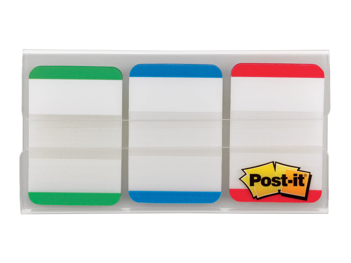 Post-it Durable Tabs Green Blue Red 25 x 38mm 686L-GBR