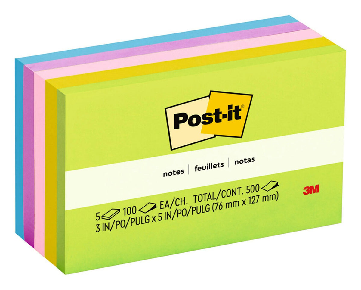 Post-it Notes Jaipur 76 x 127mm 100 Sheets Pack of 5 655-5UC