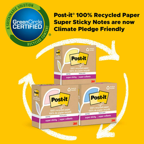 Post-it Super Sticky Notes Lined Canary Yellow 101 x 152mm Pack of 4 4621R-4SSCY