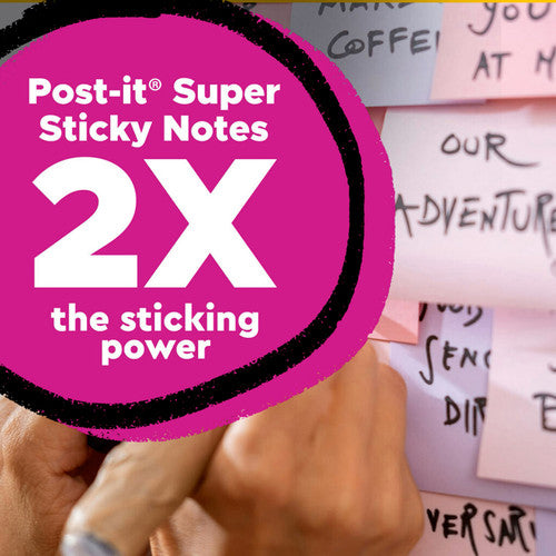 Post-it Super Sticky Notes Assorted Pastels 76 x 76mm Pack of 5 654R-5SSNRP