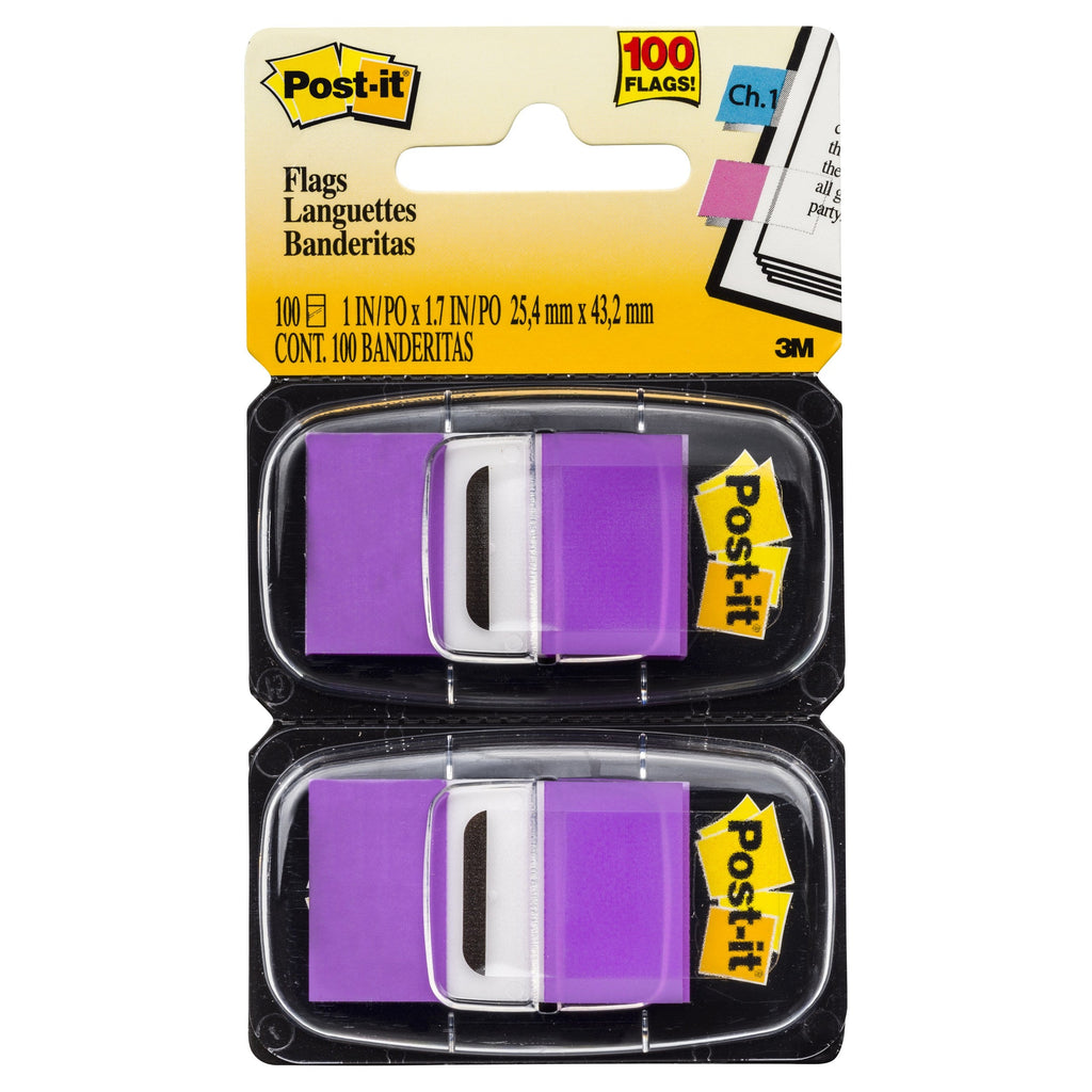 Post-it Flags Purple 25 x 43mm Twin Pack 680-PU2