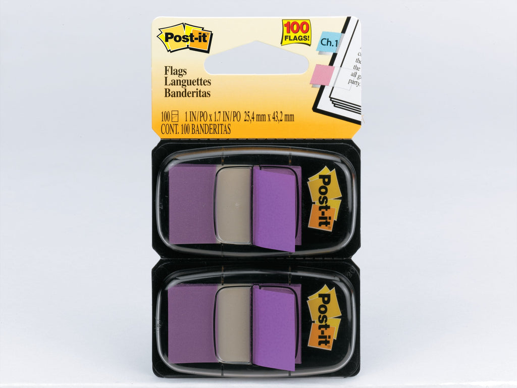 Post-it Flags Purple 25 x 43mm Twin Pack 680-PU2