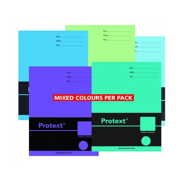 Protext Exercise Book A4 64 Page 14mm Solid Ruled Gecko Pack of 20