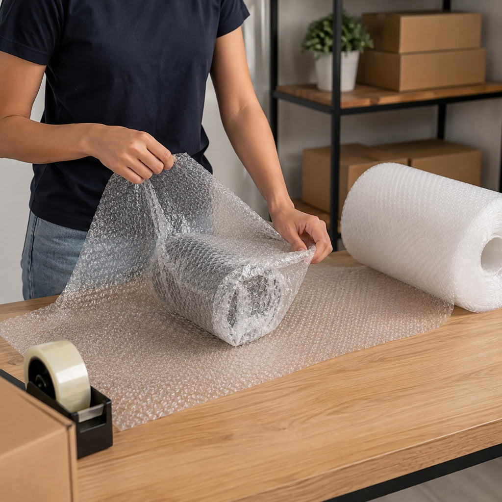 Protext Bubble Wrap Roll 400mm Perforated 750mm x 100m Clear