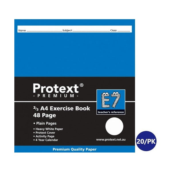 Protext Premium Exercise Book 2/3 A4 48 Page Plain E7