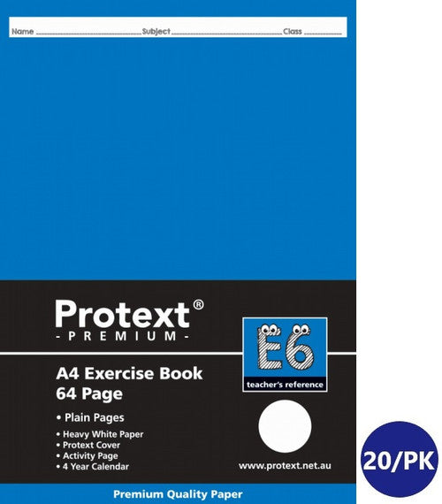 Protext Premium Exercise Book A4 64 Page Plain E6