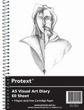 Protext Visual Art Diary A5 60 Sheet Polypropylene Clear Cover