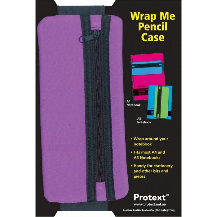 Protext Wrap Me Pencil Case 205 x 90mm Purple