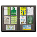 Quartet 2 Door Enclosed Board Fabric Aluminium Frame 1200 x 900mm