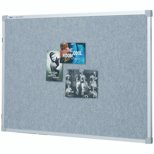 Quartet Penrite Fabric Pinboard Silver 1800 x 1200mm