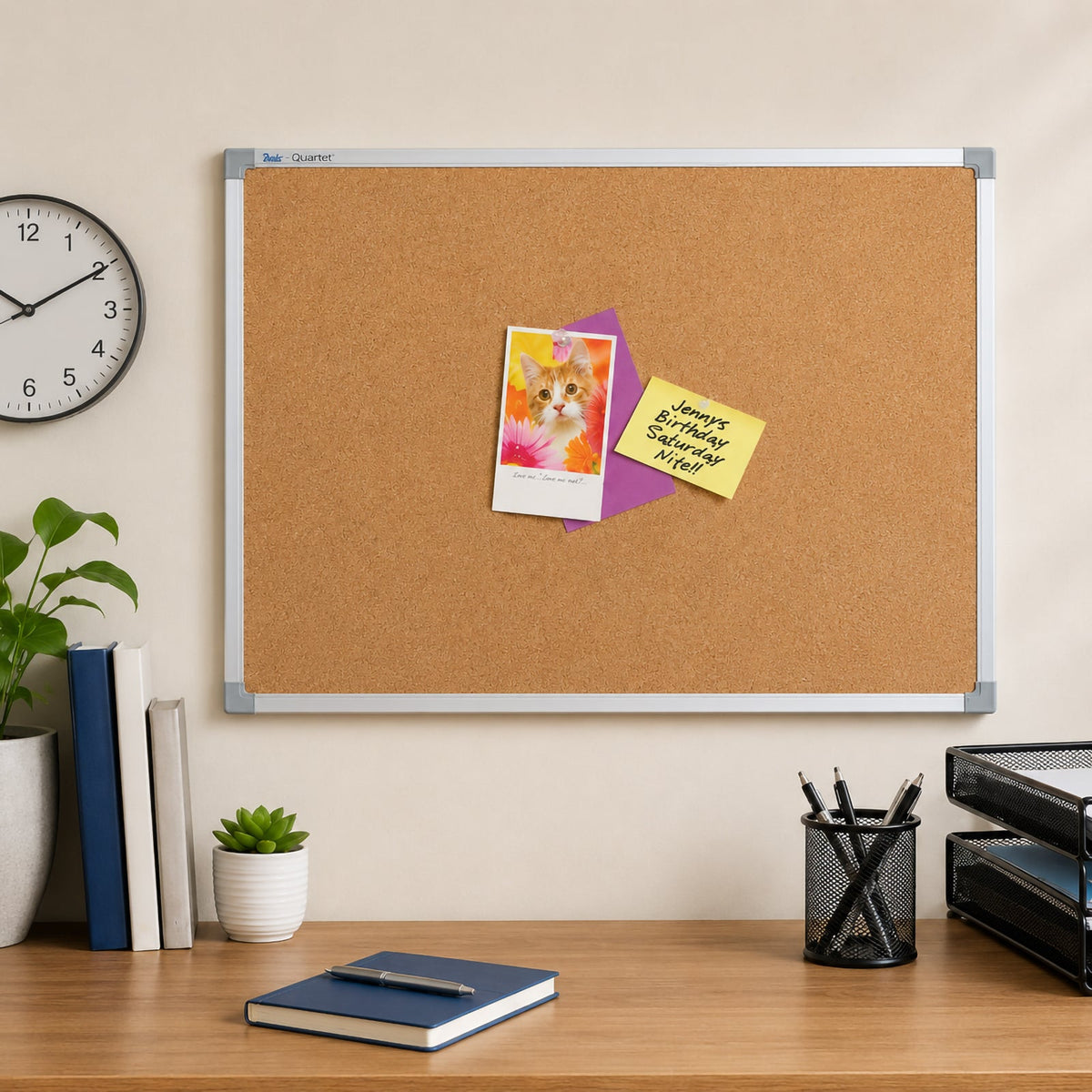 Quartet Corkboard Aluminium Frame 900 x 600mm