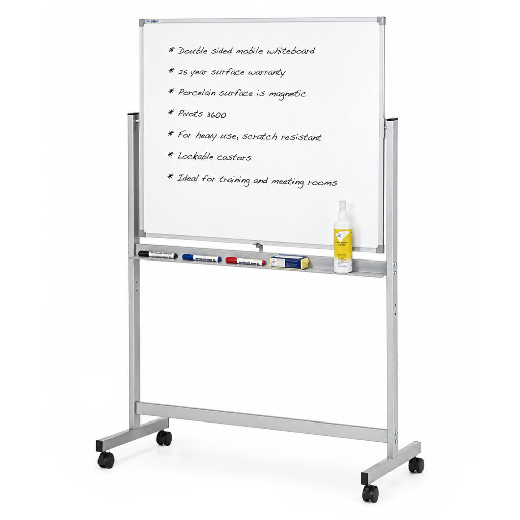 Quartet Penrite Magnetic Porcelain Mobile Whiteboard 1200 x 900mm