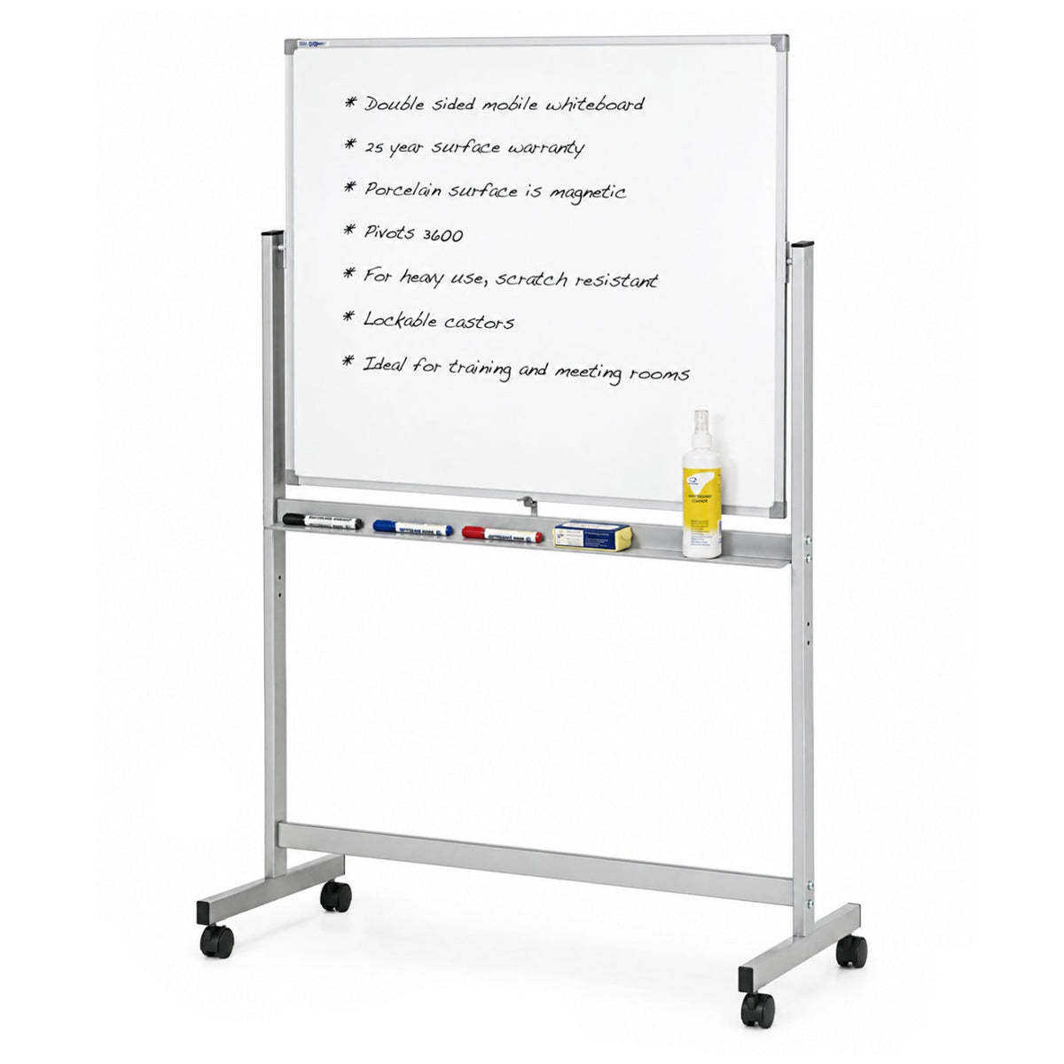 Quartet Penrite Magnetic Porcelain Mobile Whiteboard 1200 x 900mm