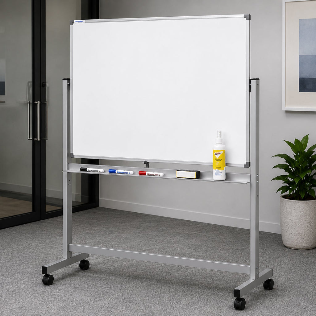 Quartet Penrite Magnetic Porcelain Mobile Whiteboard 1200 x 900mm