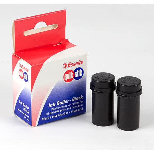 QuikStik Ink Rollers for Mark I and Mark II Price Guns Black Pack of 2