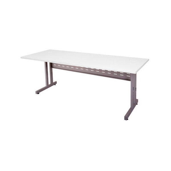 Rapidline Rapid Span C Leg Open Workstation 1200 x 700mm Natural White / Precious Silver Base