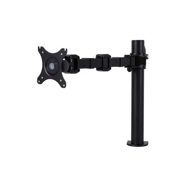 Rapidline Revolve Pole Mounted Single Monitor Arm Black