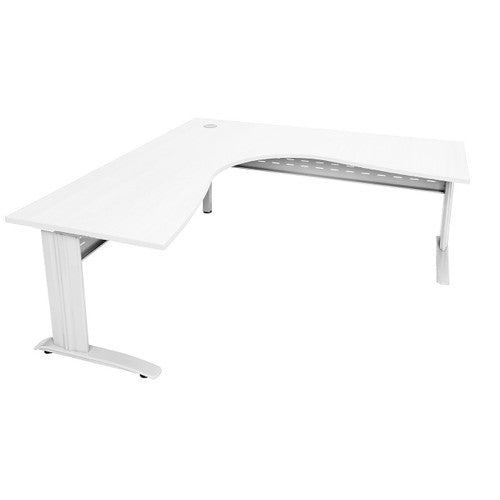 Rapidline Rapid Span Corner Workstation 1800 x 1200 x 700mm Natural White / White Satin