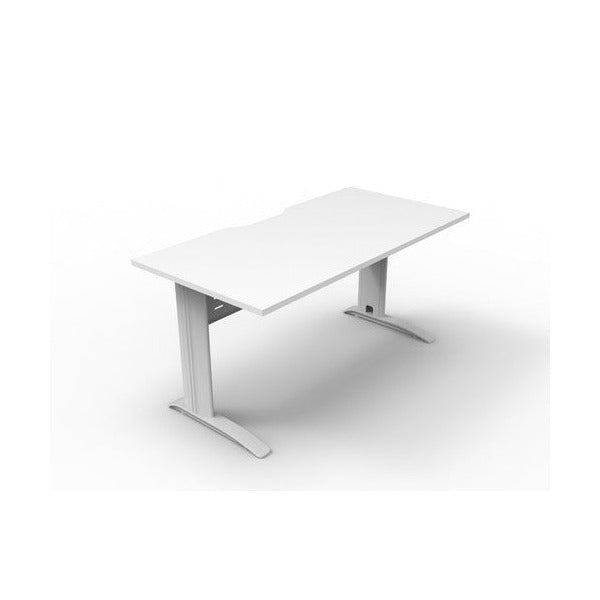 Rapidline Deluxe Rapid Span Open Workstation 1500 x 750mm Natural White / White Satin