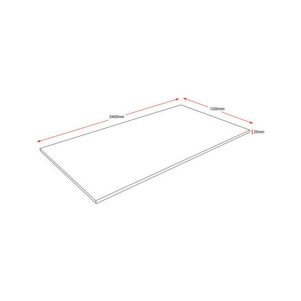 Rapidline Rectangular Table Top 2400 x 1200 x 25mm Only Beech