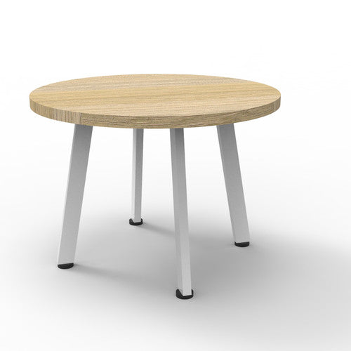 Rapidline Eternity Round Coffee Table 600mm Diameter Natural Oak / White