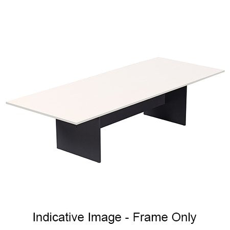 Rapidline Rapid Worker boardroom H base in Ironstone shown under a white table top for reference; the top is not included