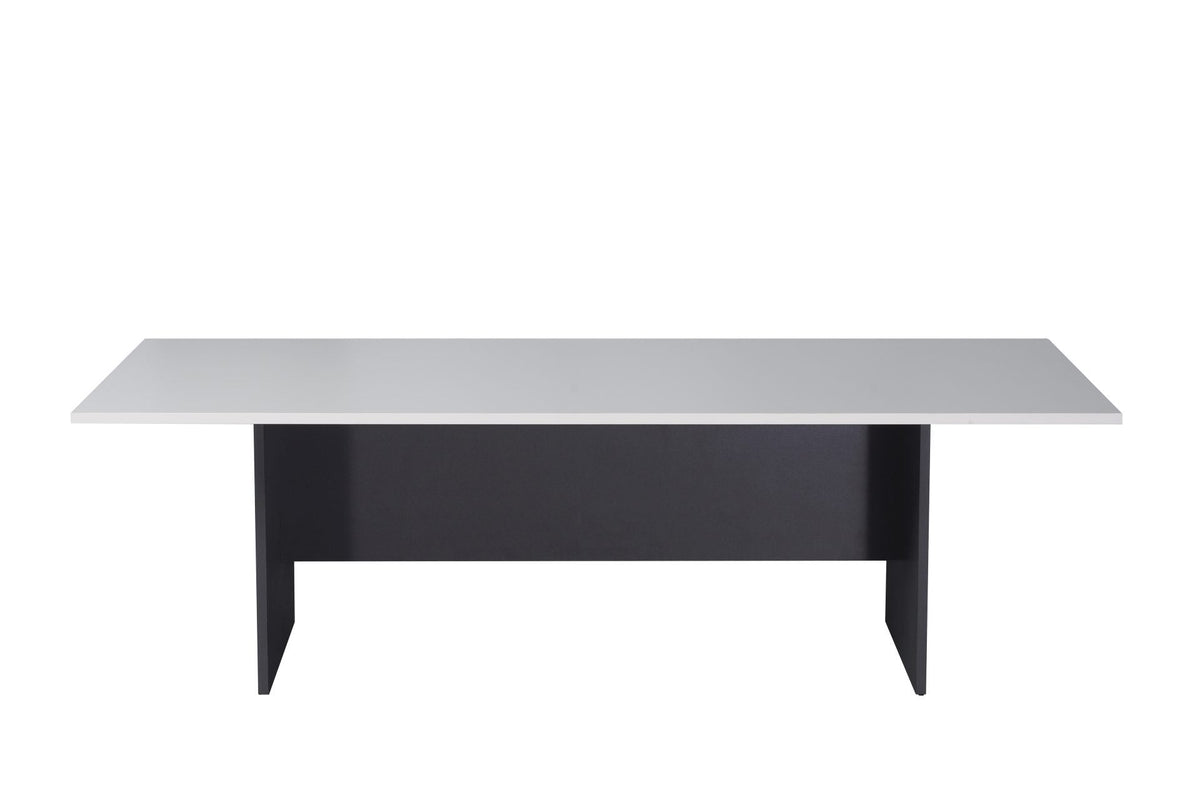 Rapidline Rapid Worker Rectangular Meeting and Boardroom Table 2400 x 1200mm Natural White / Ironstone