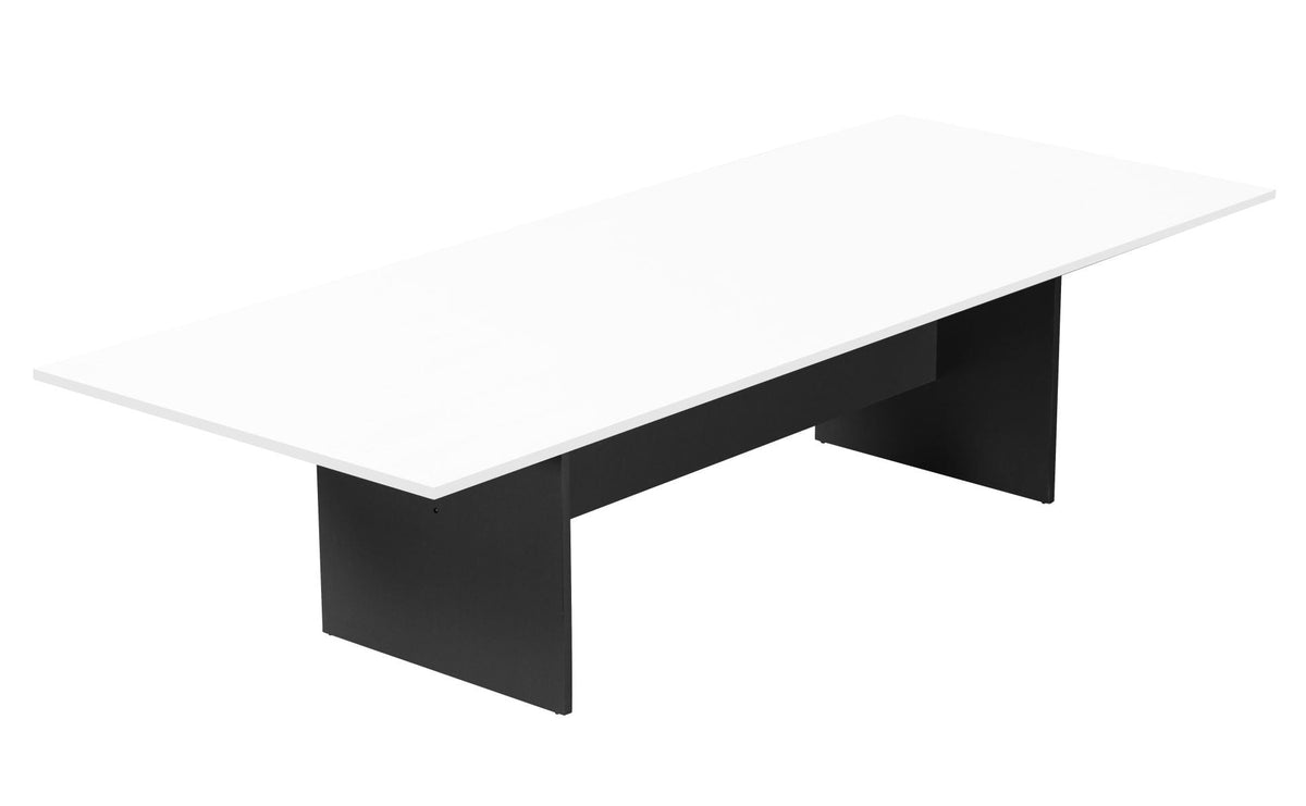Rapidline Rapid Worker Rectangular Meeting and Boardroom Table 3200 x 1200mm Natural White / Ironstone