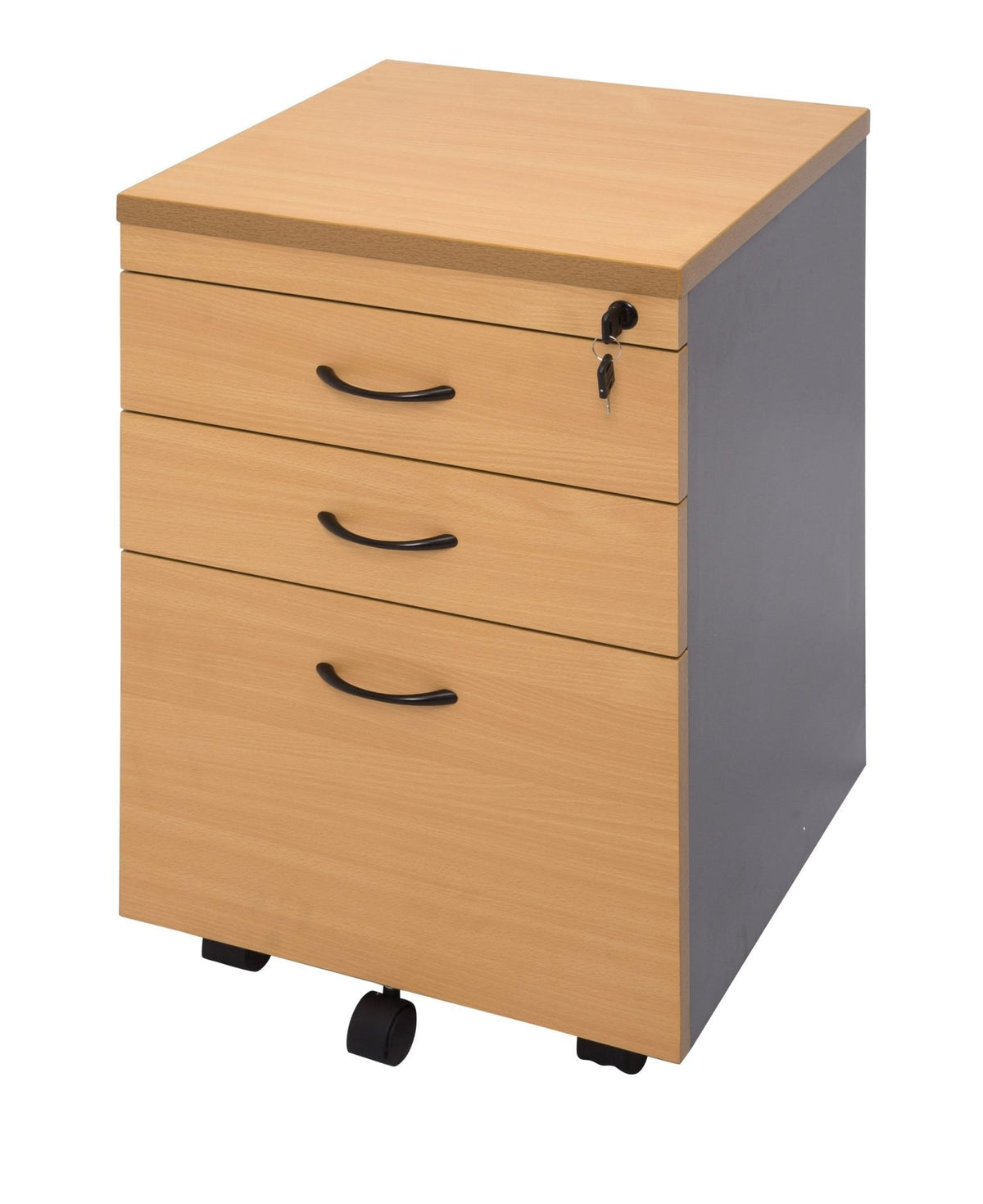 Rapidline Rapid Worker Mobile Pedestal 3 Drawer Beech / Ironstone