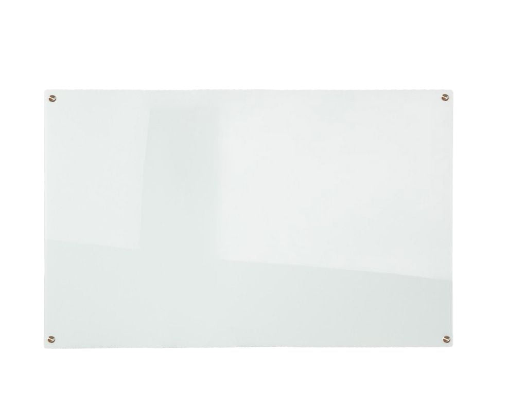 Rapidline Glass Writing Board with Chrome Fittings 1500 x 15 x 900mm
