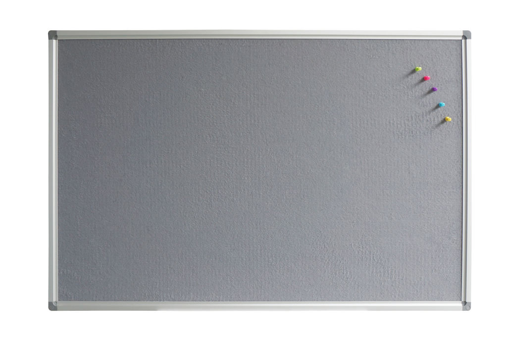 Rapidline Standard Pinboard 1500 x 15 x 900mm Grey Upholstery