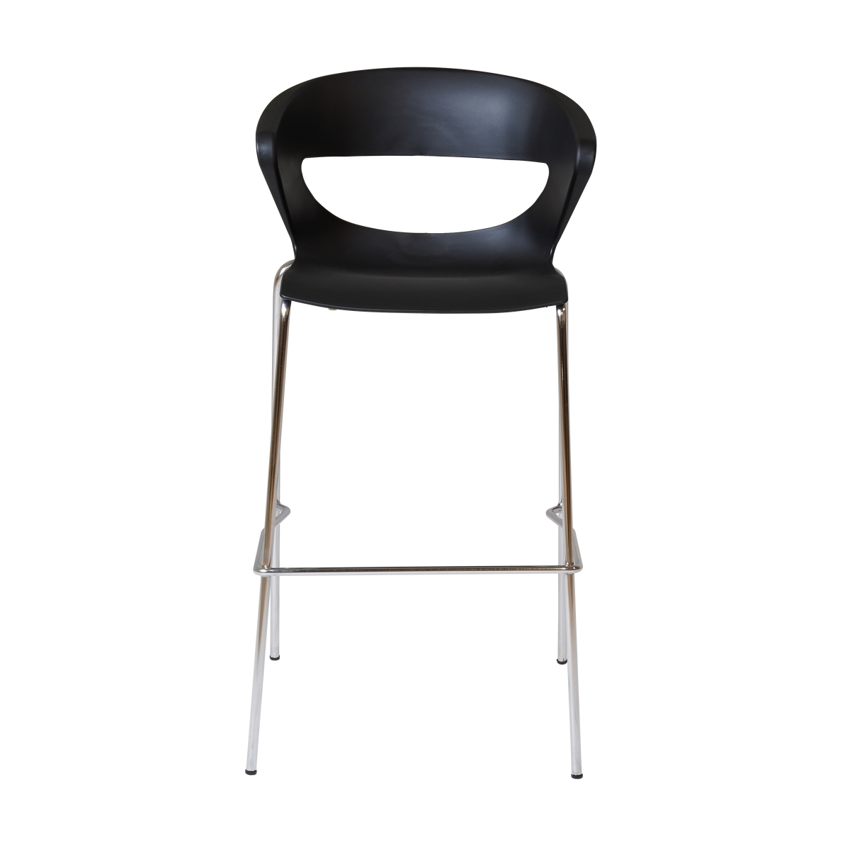 Rapidline Taurus Indoor Hospitality Stool with Footrest Bar Black