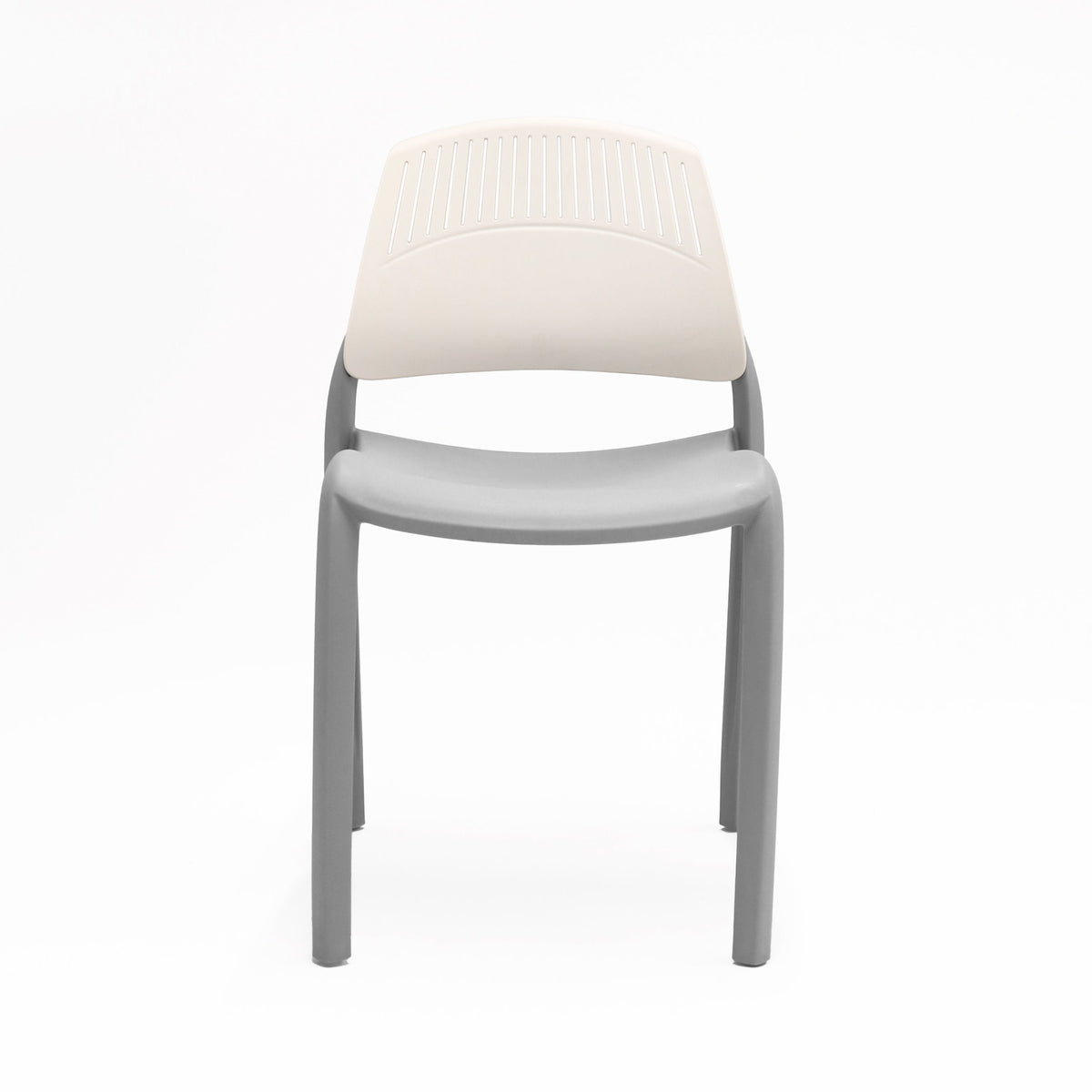 Rapidline Flexi High Back Stacking Chair Grey / White