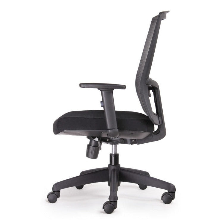 Rapidline KAL Task High Back Chair with Arms Black Fabric