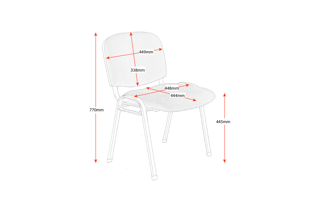 Rapidline Nova Stacking Visitor Chair Black PU
