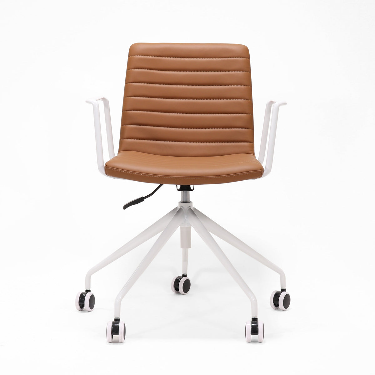 Rapidline Pixel 5 Star Breakout and Meeting Chair with Arms Amber PU / White Base